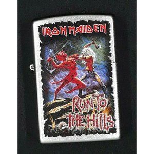 Iron Maiden Run To The Hills Authentic Zippo Lighter Satin Chrome 81021